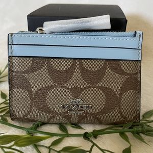 MINI SKINNY ID CASE IN SIGNATURE CANVAS